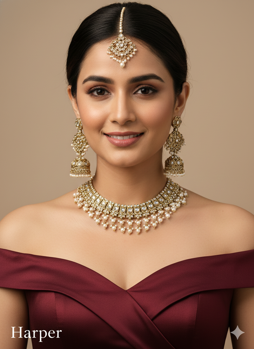 Antique White Necklace Harper sets