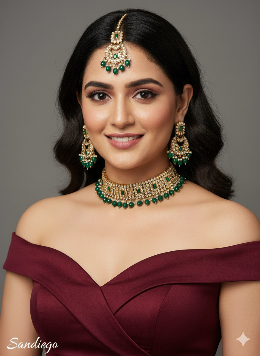 Gaajri Choker Jewellery Sandieso Set