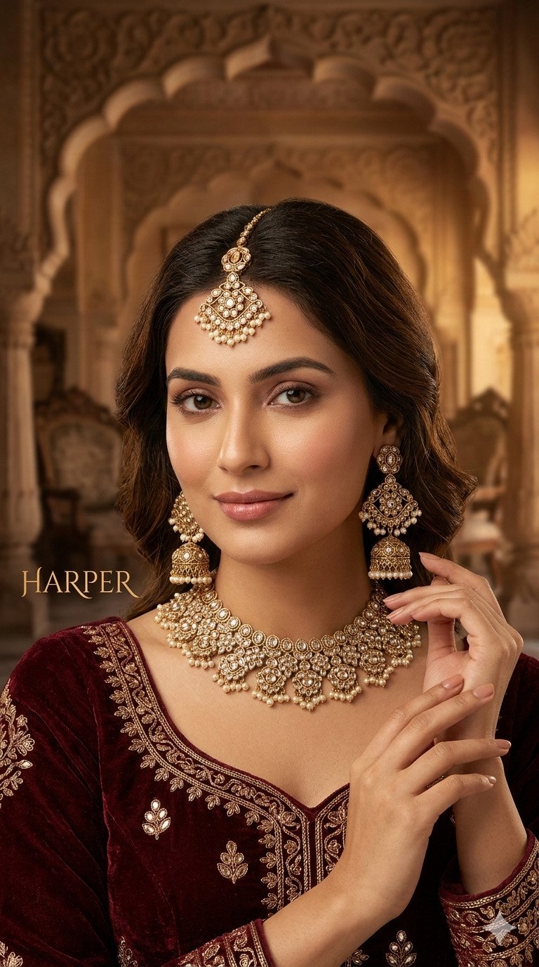 Antique Gold Necklace Harper sets
