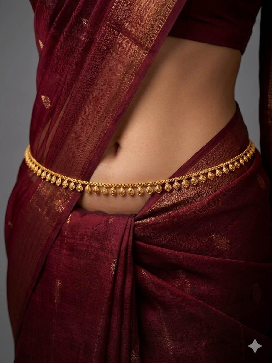 Gold Belly Chain kamarbelt Alison Saree Chain