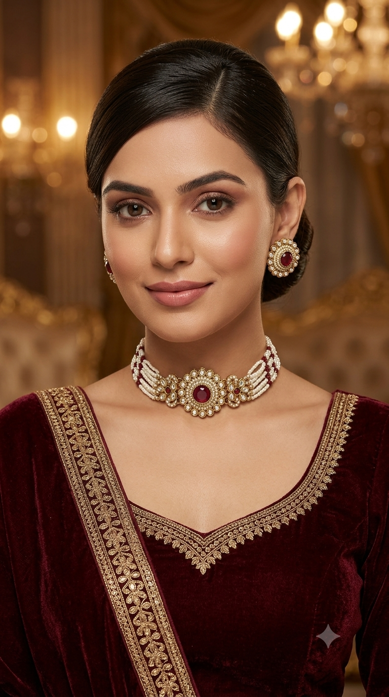 Antique Mint Choker Jewellery Nalini Set