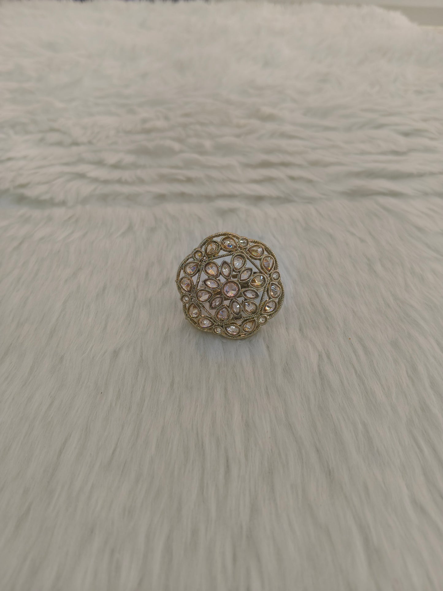 Gold Cocktail Roopa Finger Rings