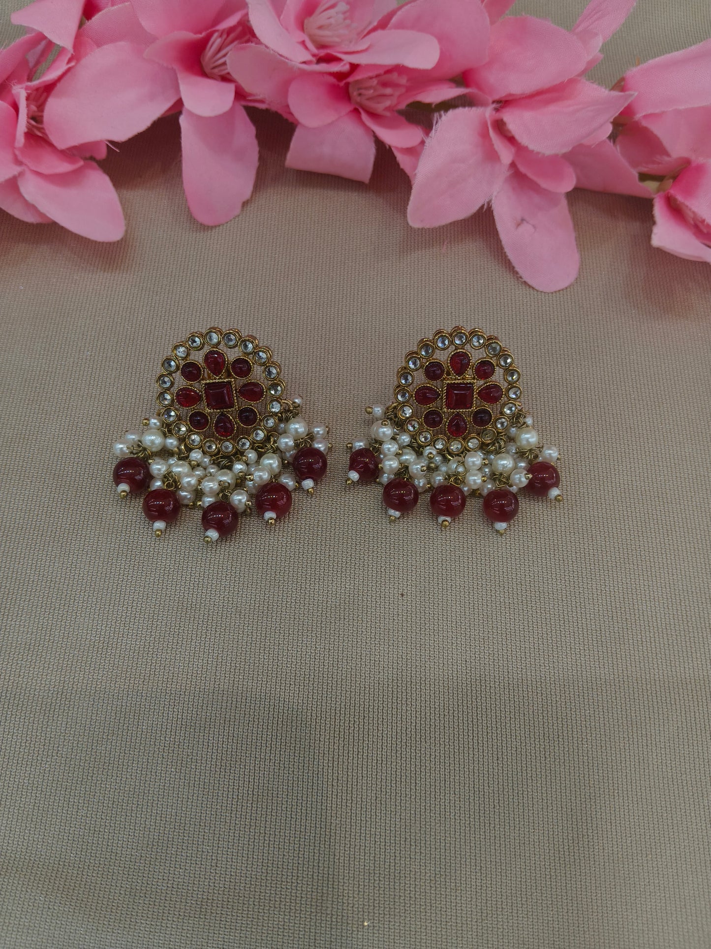 Antique Kundan Bollywood Soti Earrings