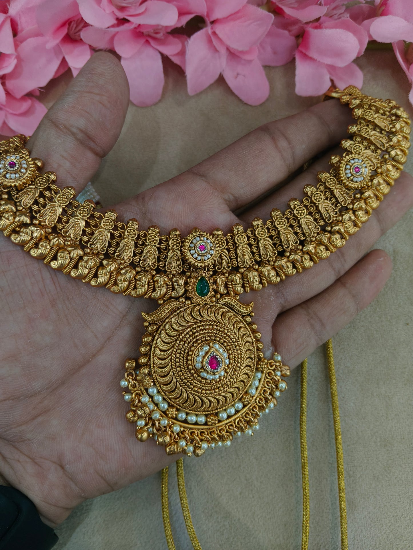 Gold Polki Necklace Jewellery Zarina Set