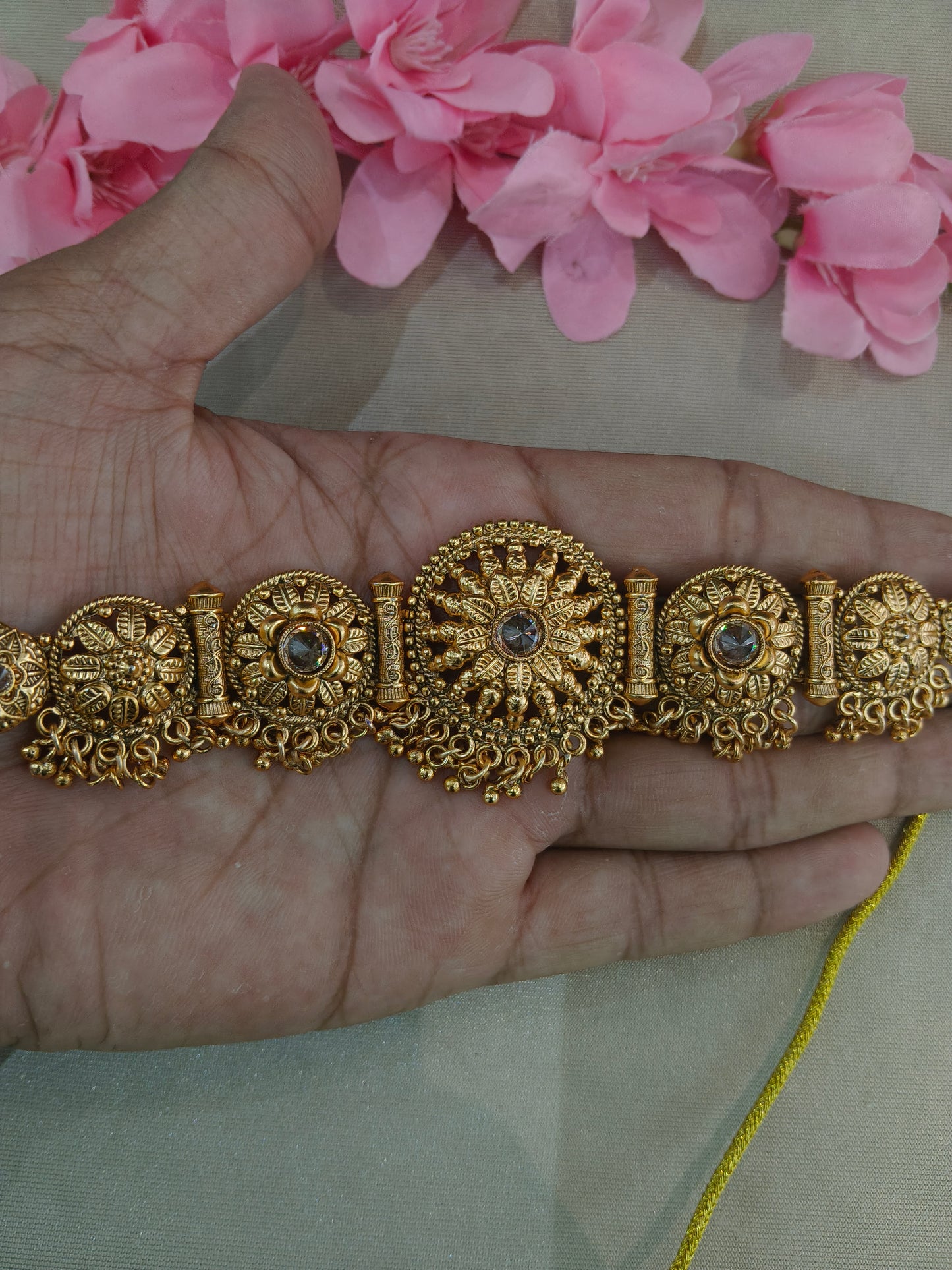 Gold Polki Necklace Jewellery Sonia Set
