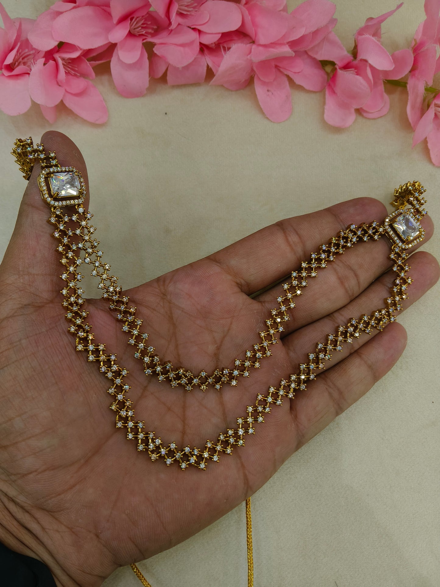 Antique CZ Necklace Jewellery Minori Set