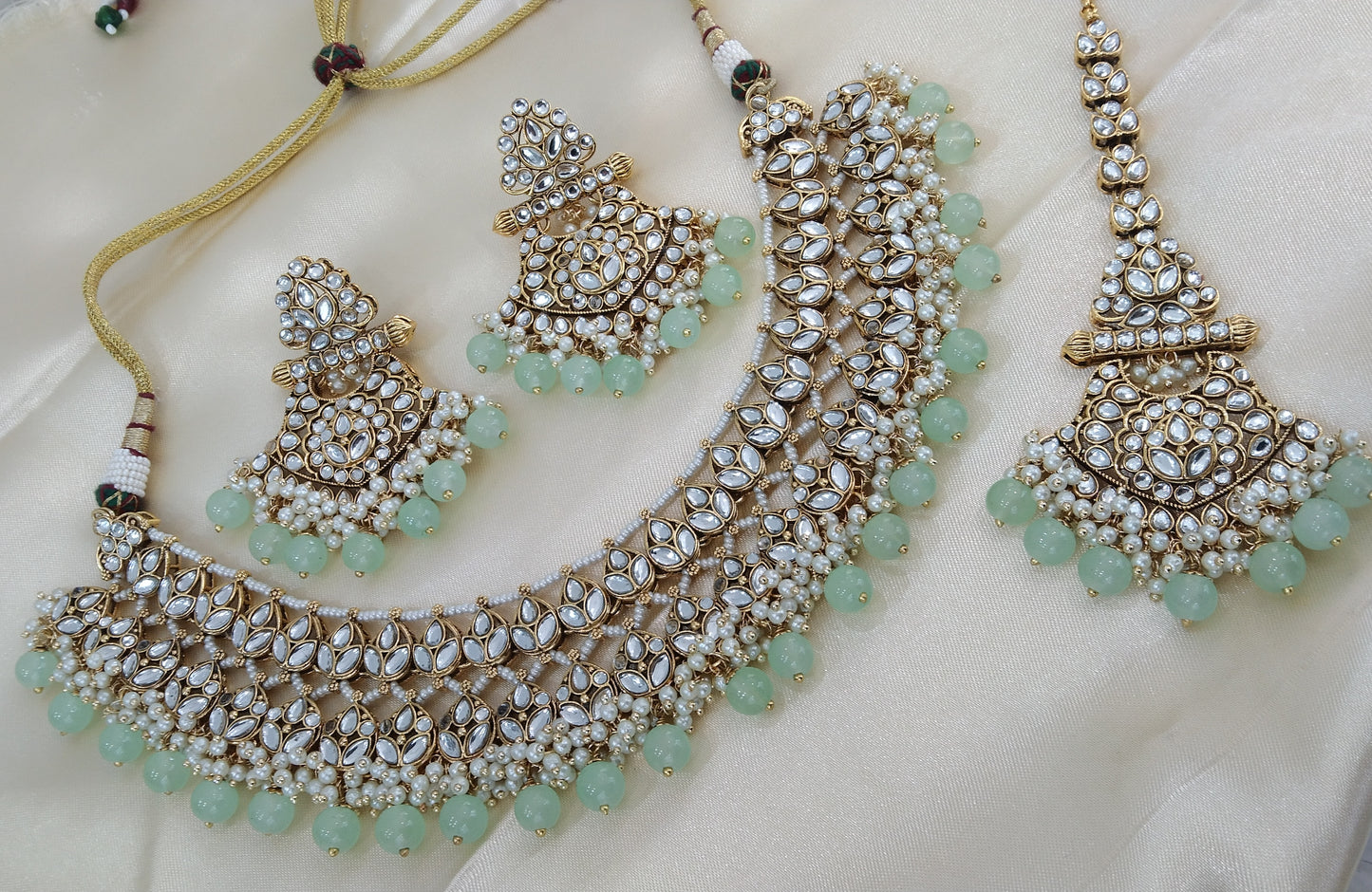 Alia Pista Kundan Necklace Jewellery Set