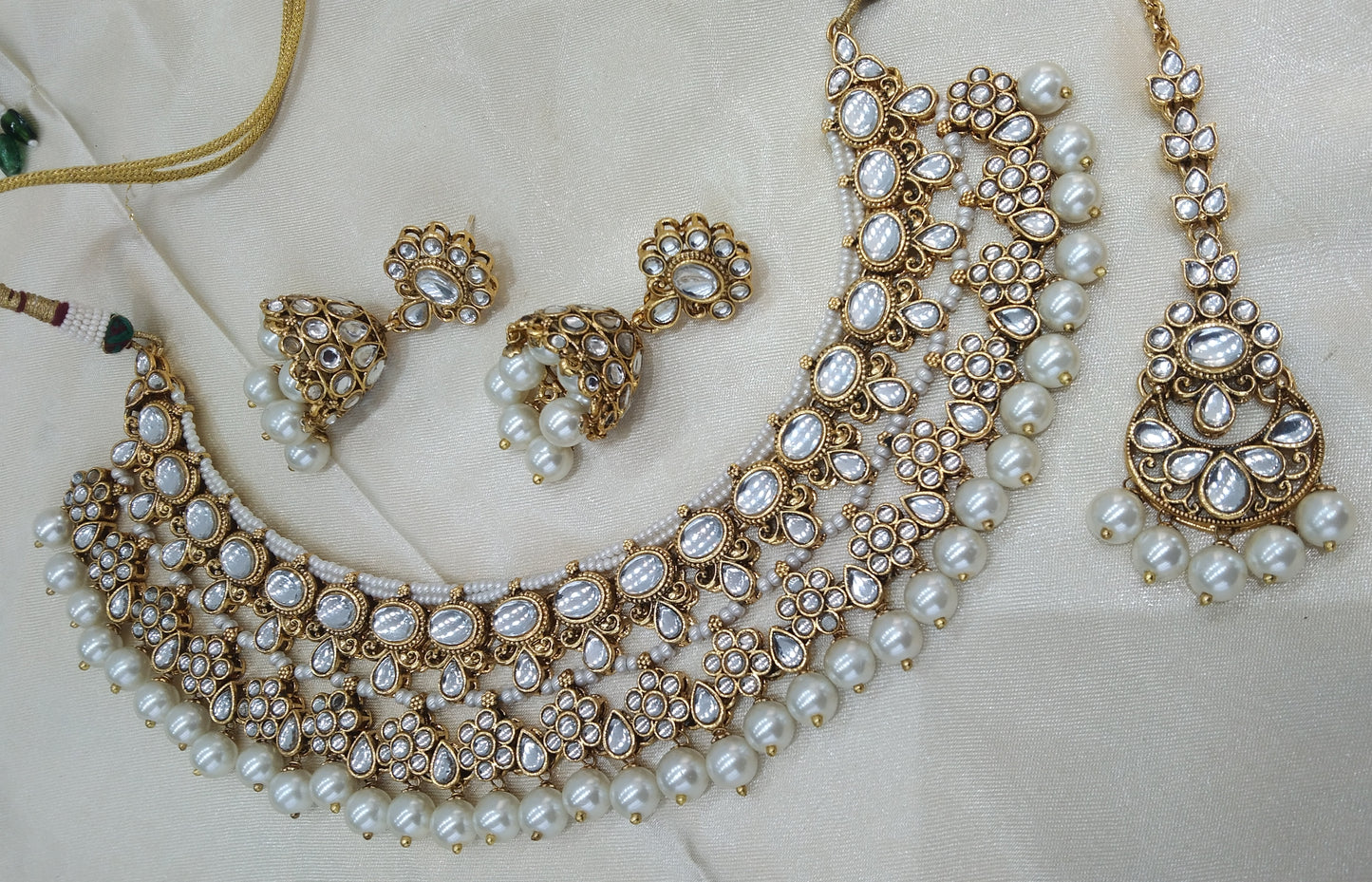 Garry White kundan Indian Necklace Jewellery Set