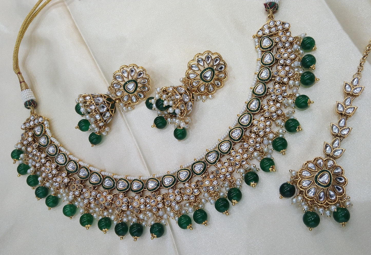 Harry Green kundan Indian Necklace Jewellery Set