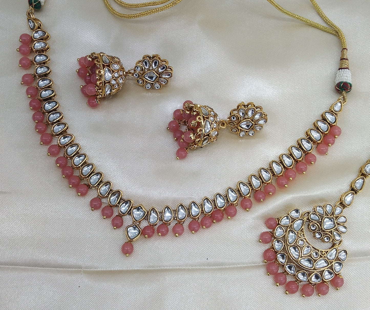 Lovpreet Gajjri kundan Indian Necklace Jewellery Set