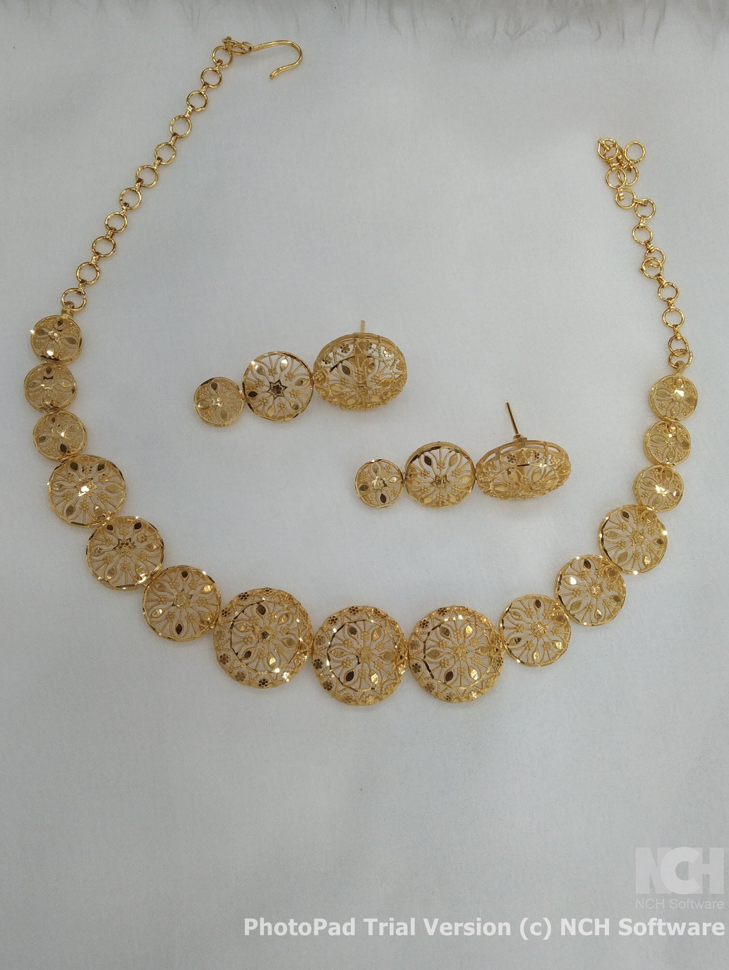 Indian Jewelry 1 gm Gold forming Jewelry Set