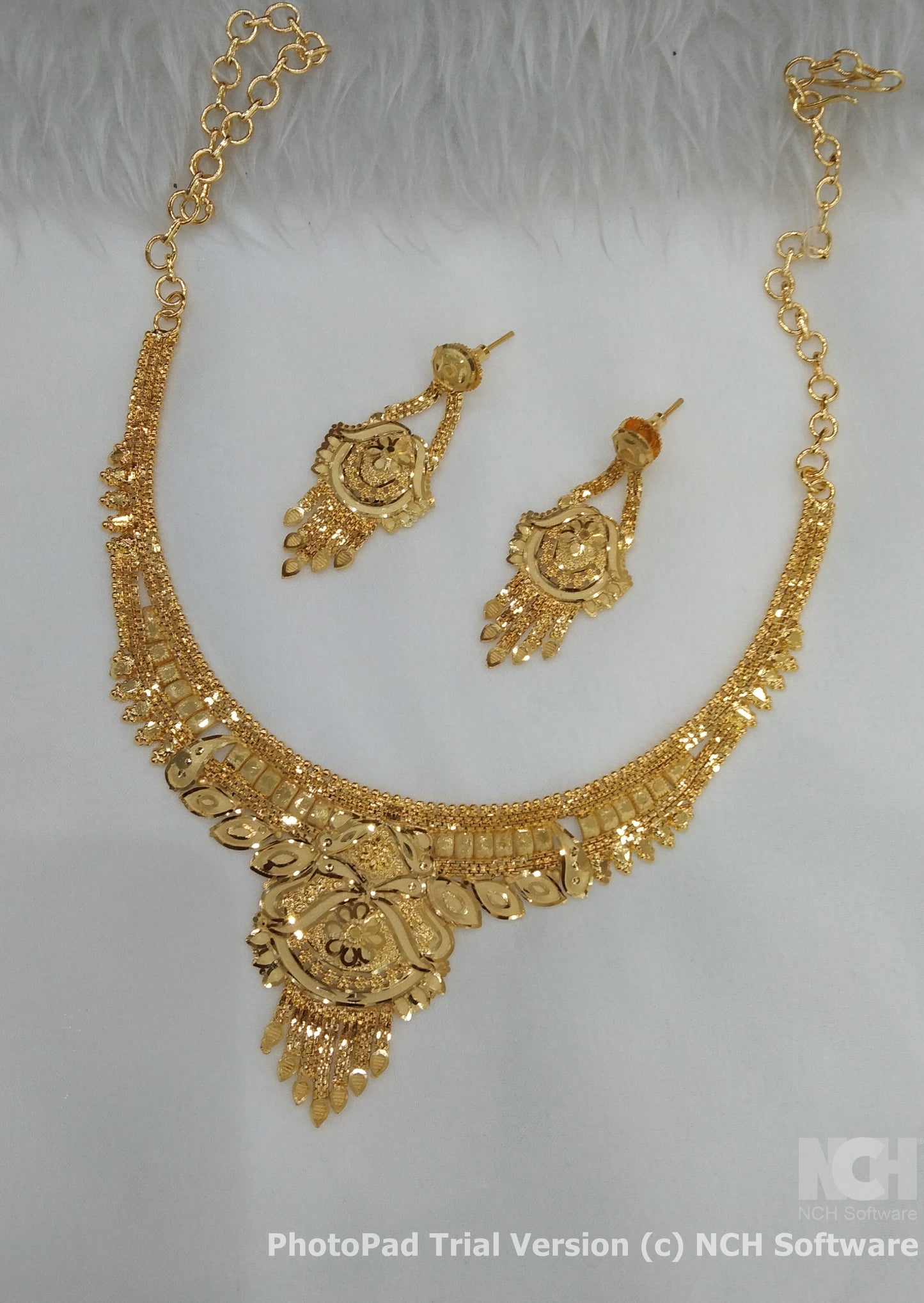 Indian Jewelry 1 gm Gold forming Jewelry Set