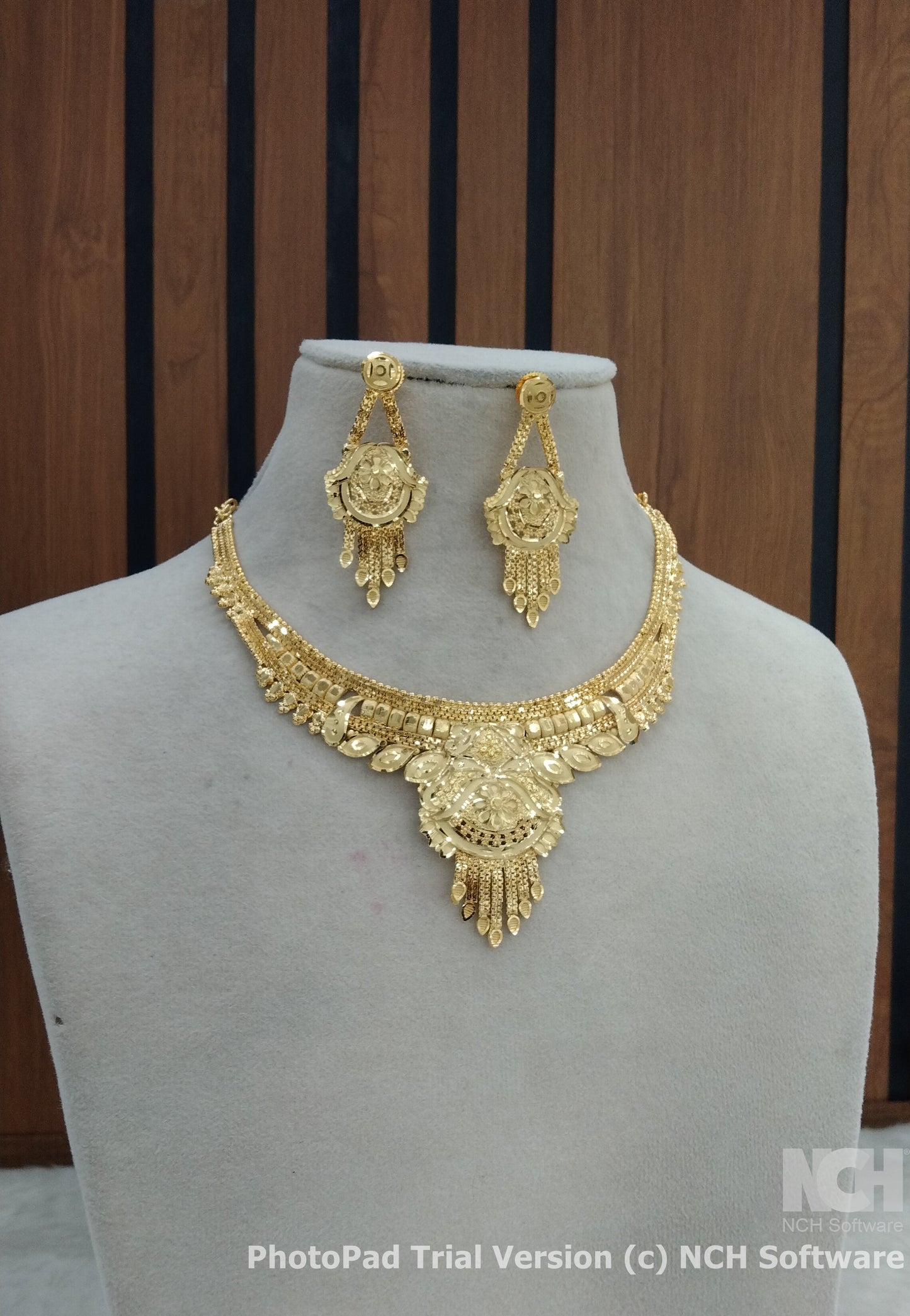 Indian Jewelry 1 gm Gold forming Jewelry Set