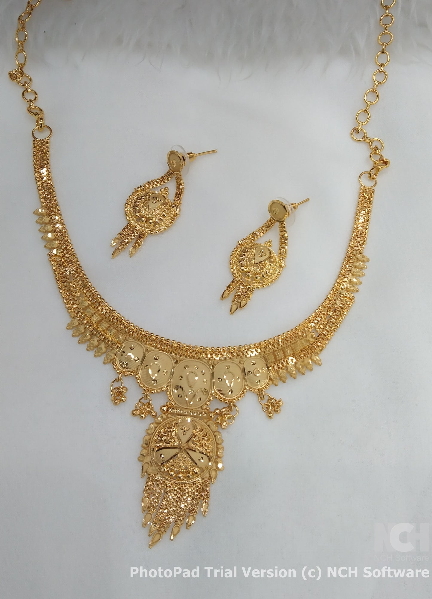 Indian Jewelry 1 gm Gold forming Jewelry Set