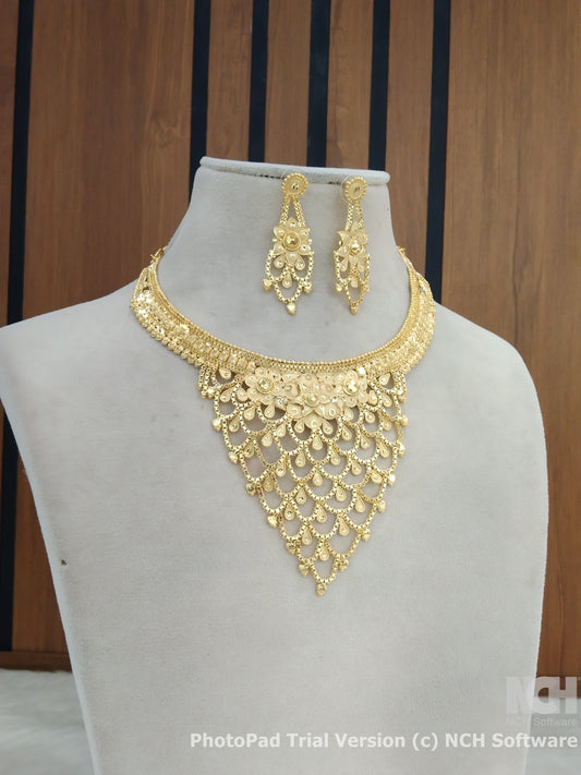 Indian Jewelry 1 gm Gold forming Jewelry Set