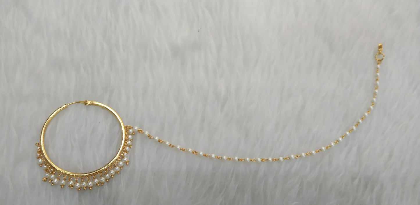 Nose ring bridal nathini for pierced nose