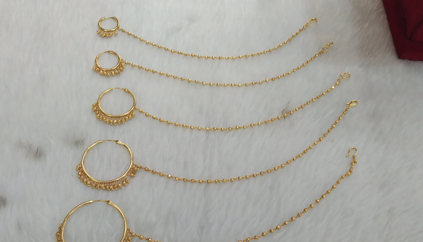 Nose ring bridal nathini for pierced nose