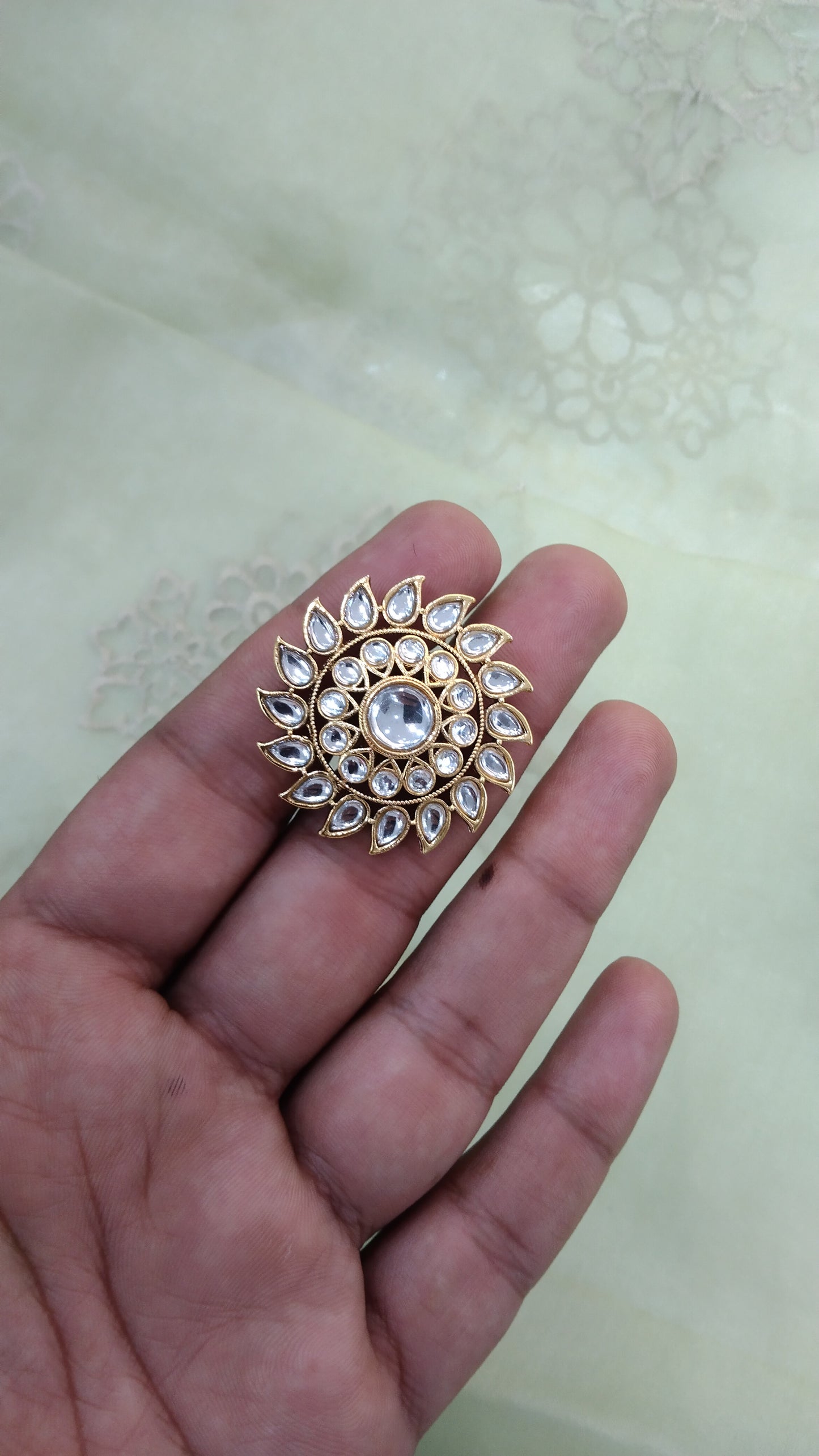 Kundan cocktail finger rings