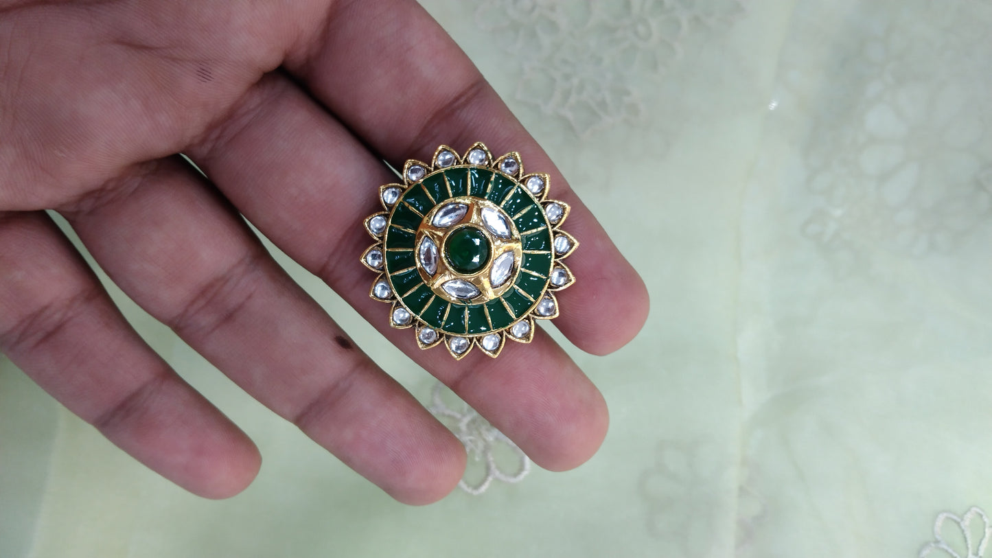 Kundan cocktail finger rings