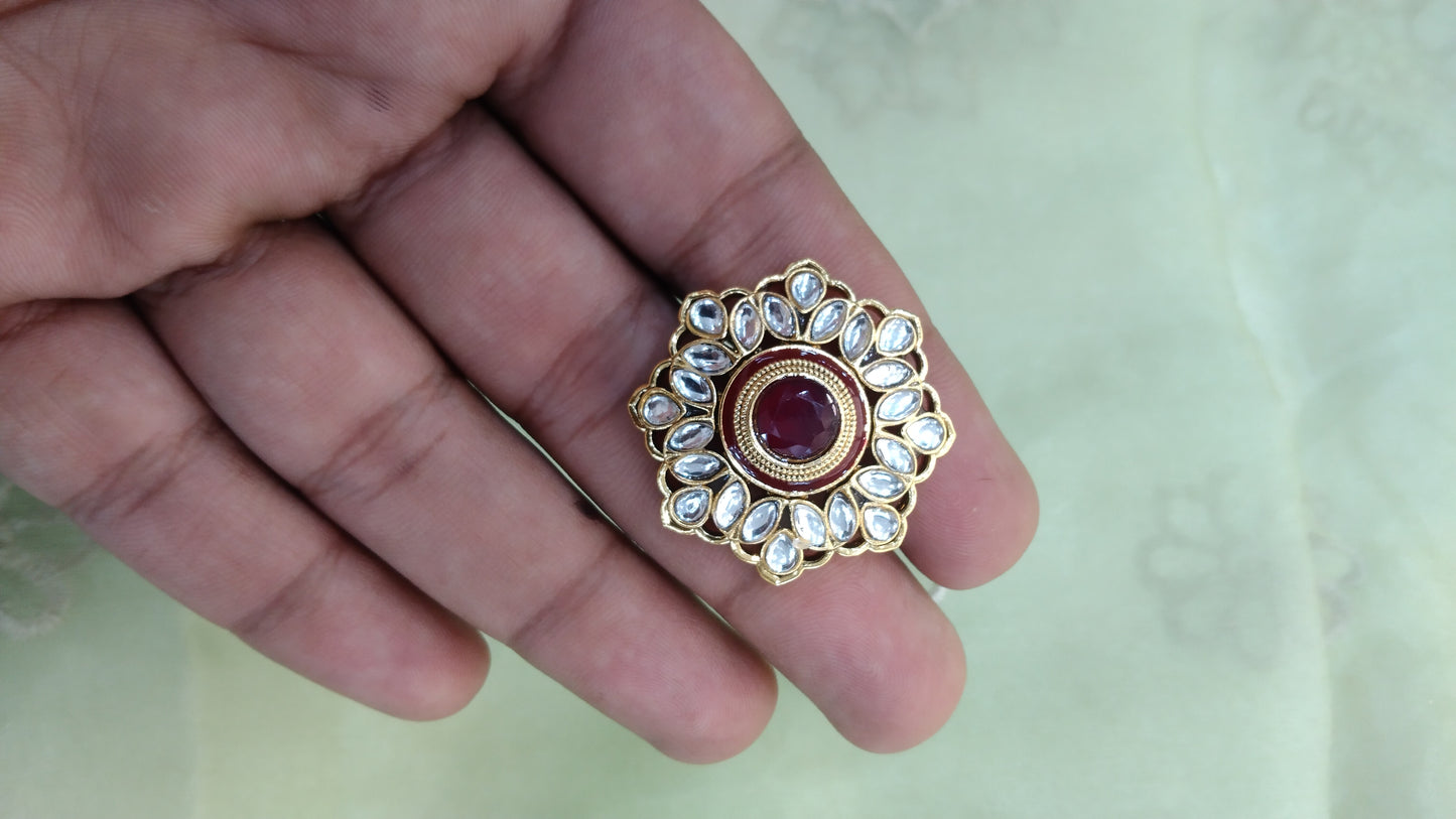 Kundan cocktail finger rings