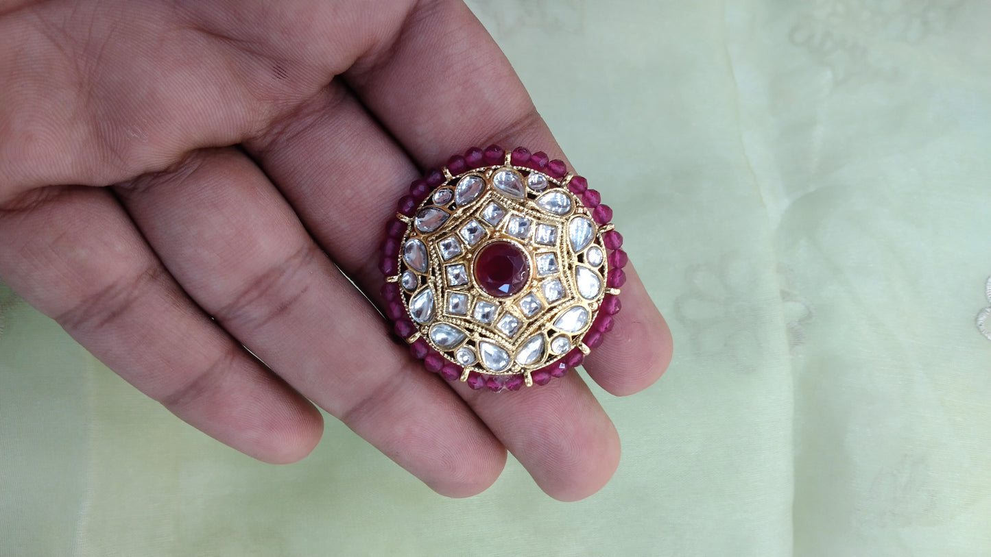 Kundan cocktail finger rings