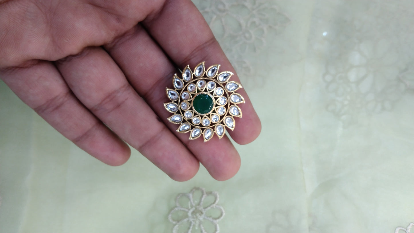 Kundan cocktail finger rings