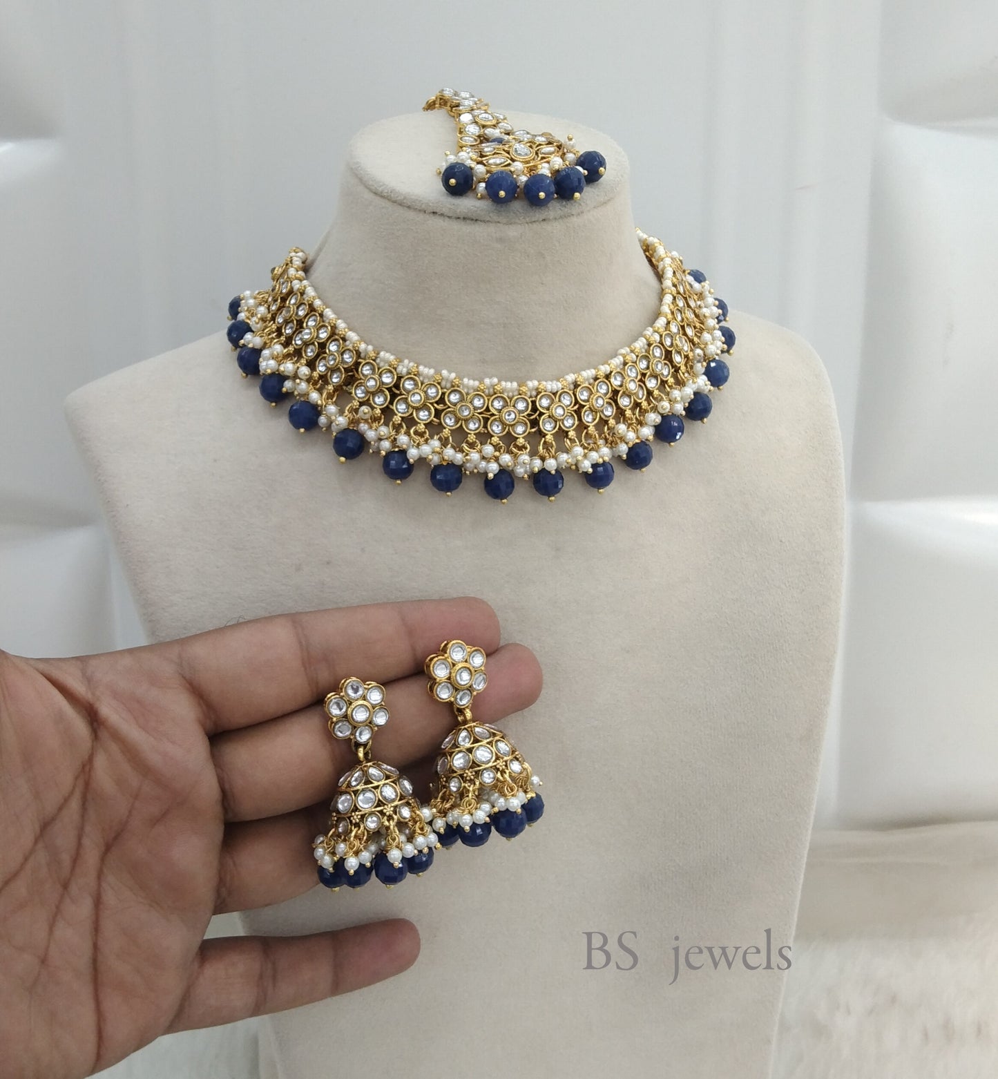 Ritu  Green Kundan Jewelry Choker Set