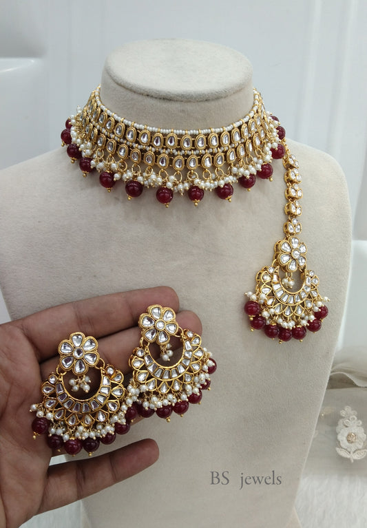 Ruby Kundan Jewelry  Siya Choker Set