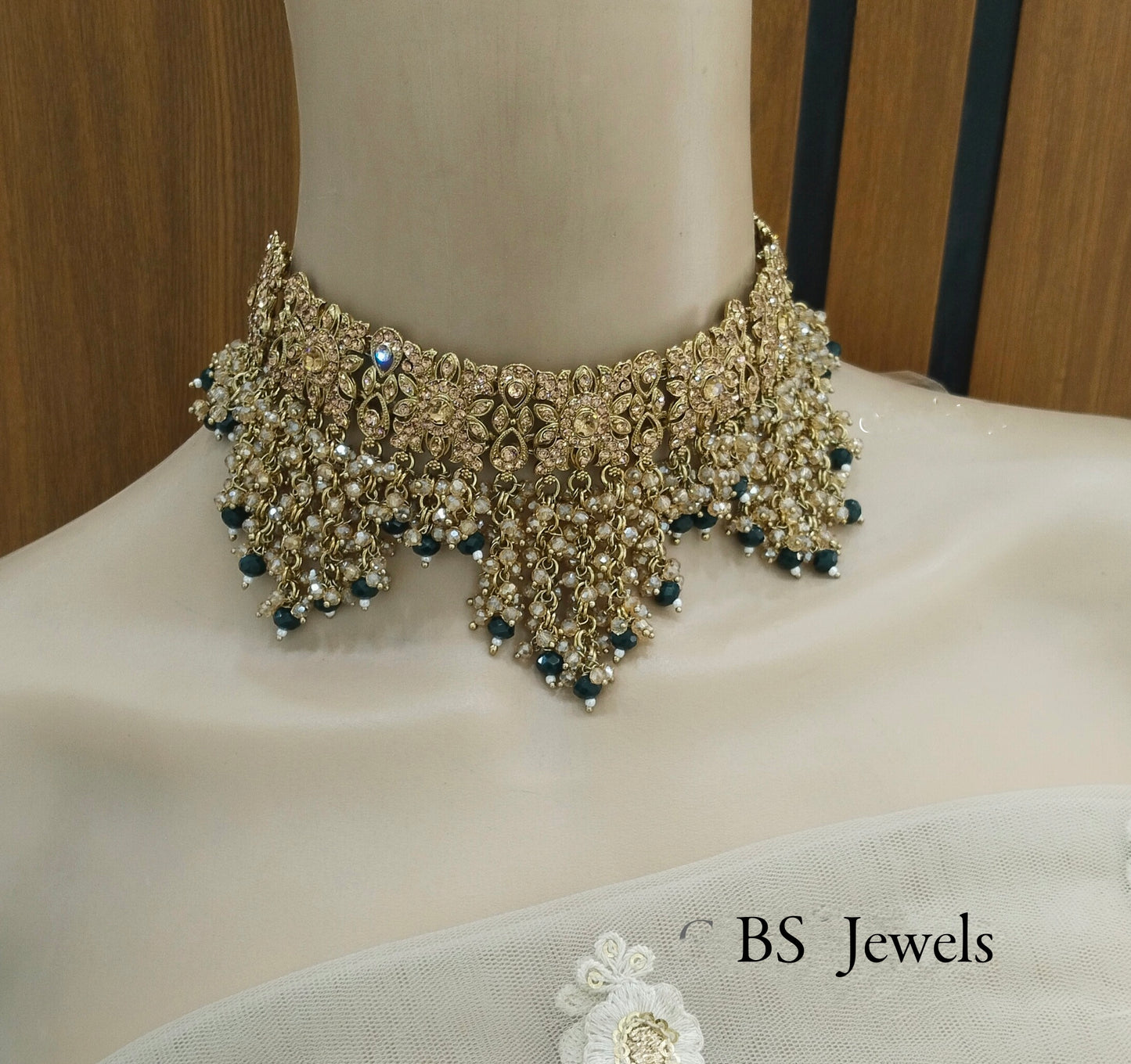 Choker Set Indian Green Choker Siraj Jewellery
