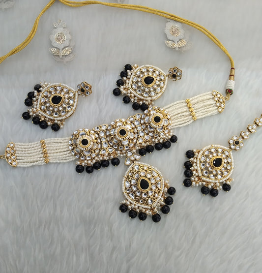 Black Kundan Choker  Jewelry Ram Set