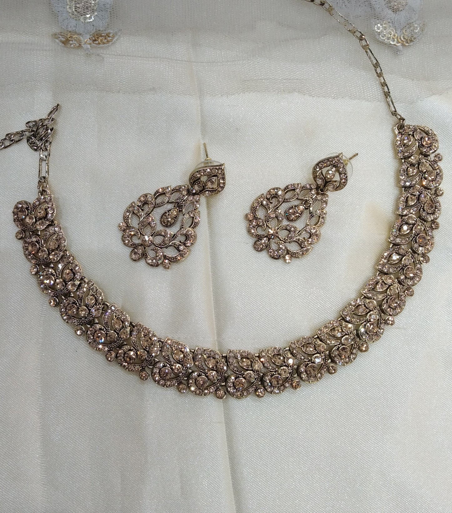 Antique gold necklace Set Indian jewellery Virat set