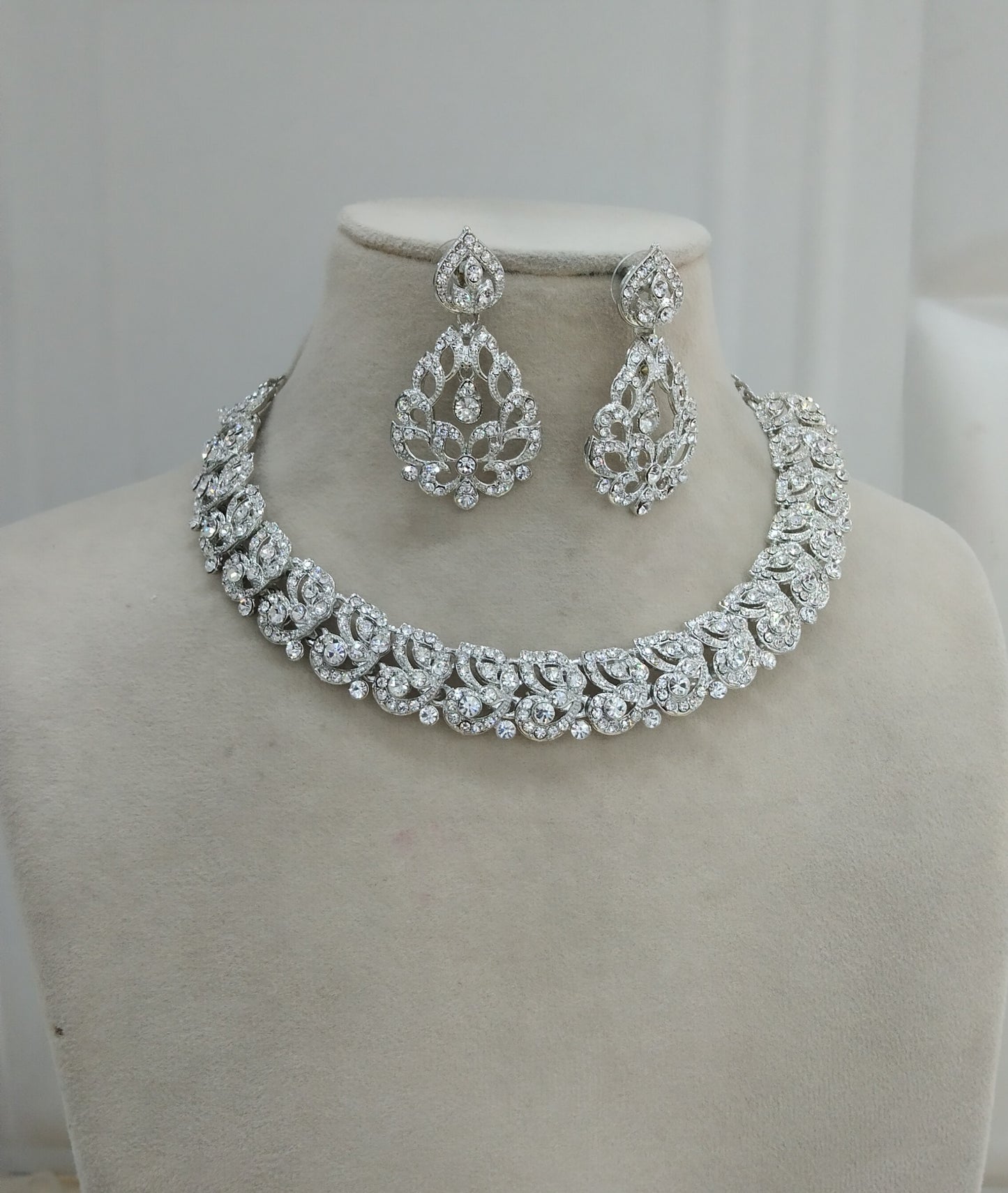 Silver necklace Set Indian jewellery Virat set