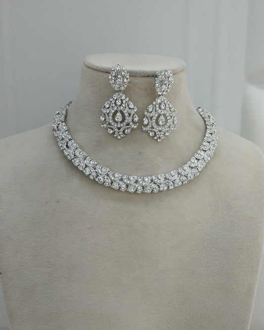 Silver necklace Set Indian jewellery Virat set