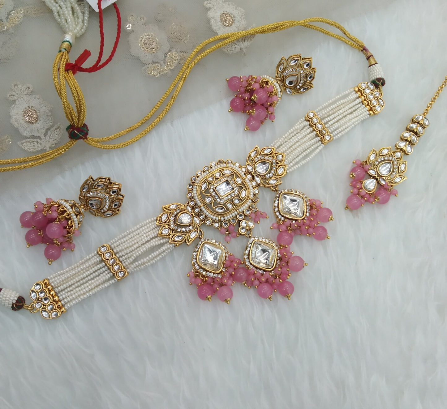 Gaajri Kundan Choker Jewellery Hansin Set