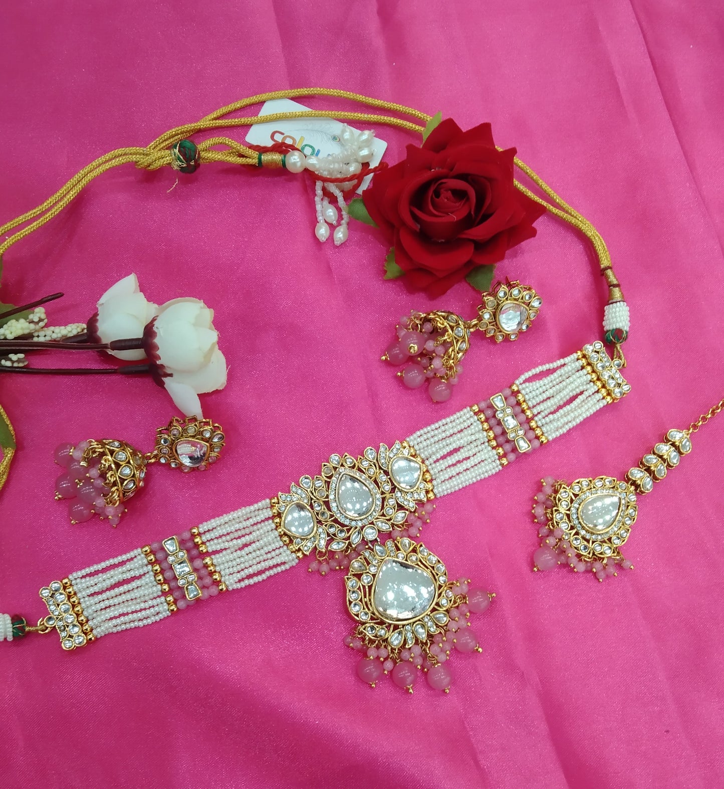 Gaajri Kundan Choker Jewellery Jomes Set