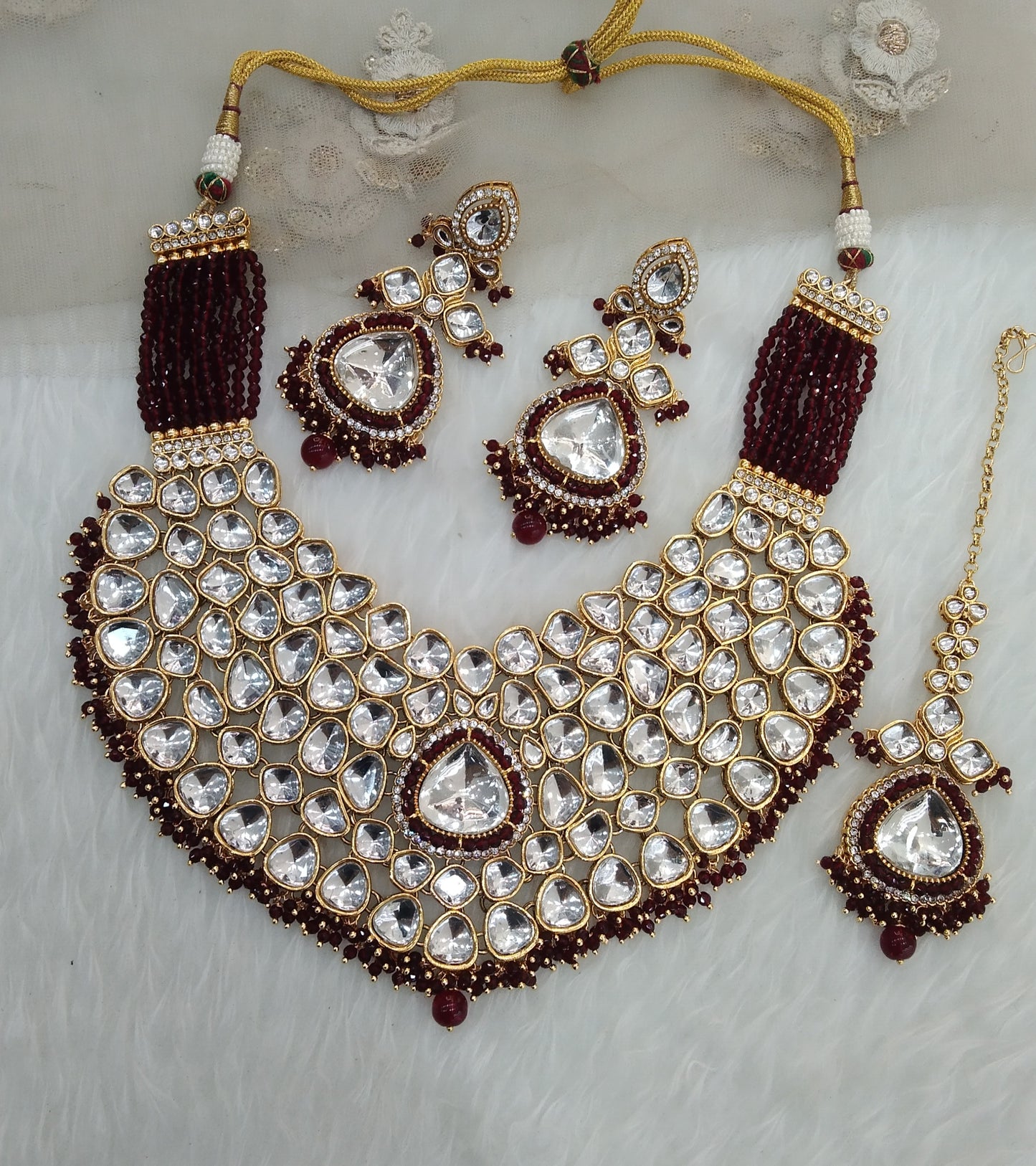 Black Kundan Necklace Jewellery Arjun Set