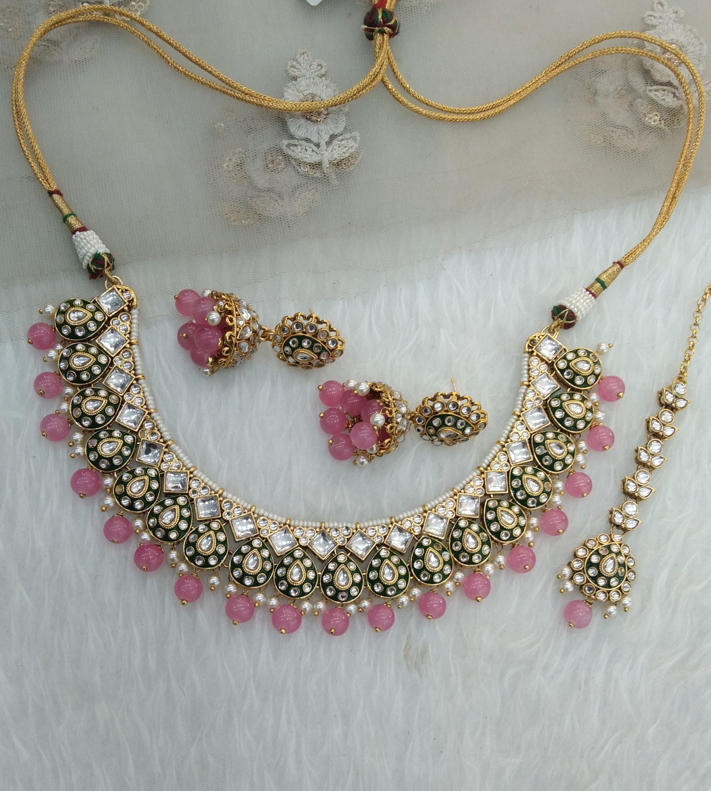 Gajjri Kundan Necklace Jewellery Tapti Set