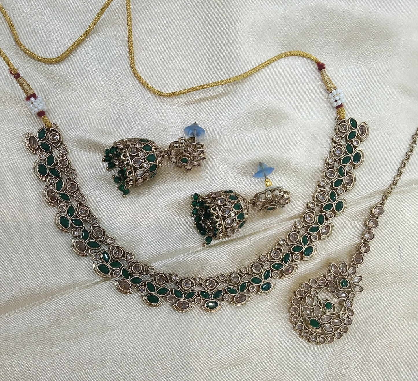 Green Necklace Jewellery Manisha Set
