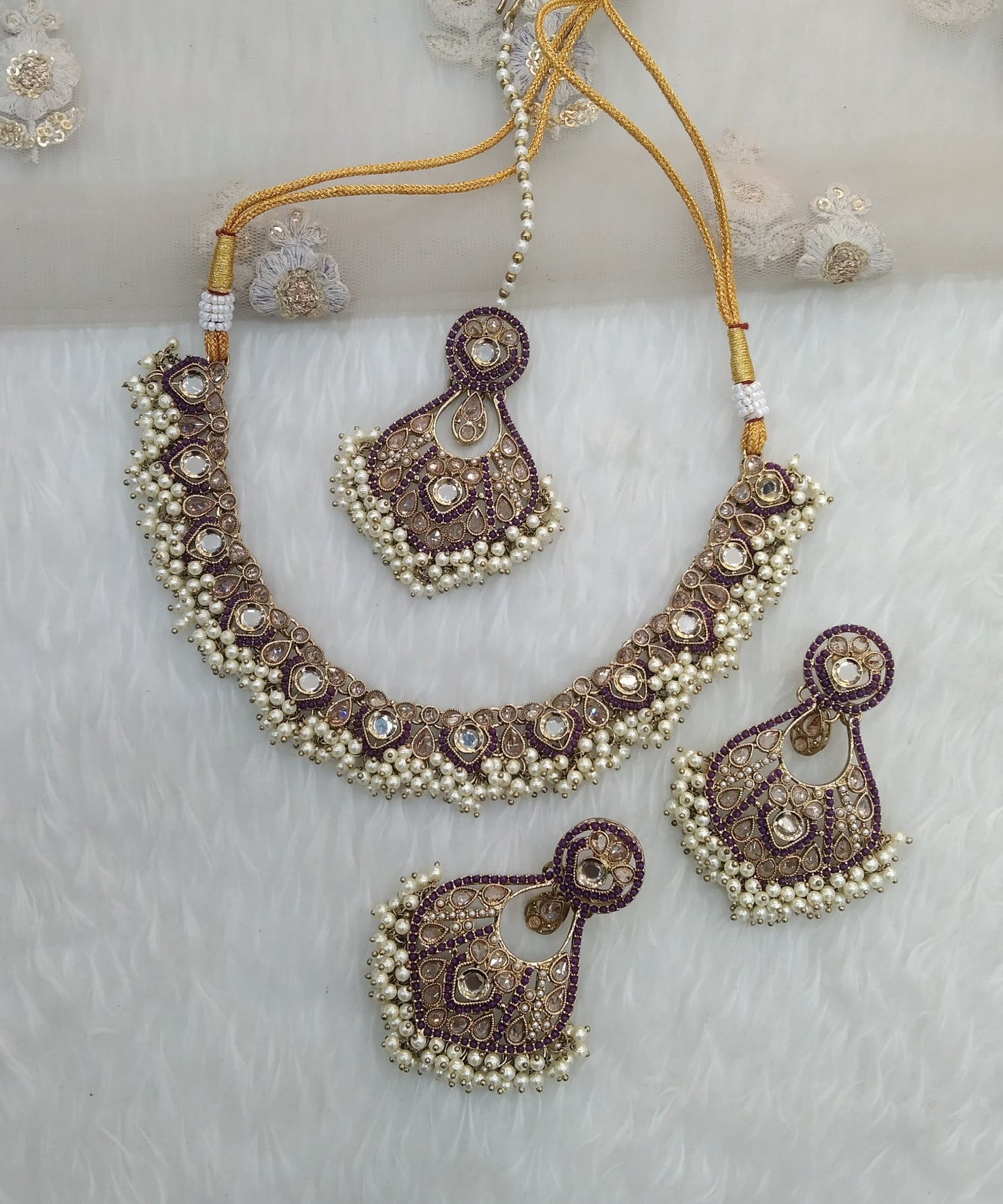 purple necklace Jewellery Alaia Set