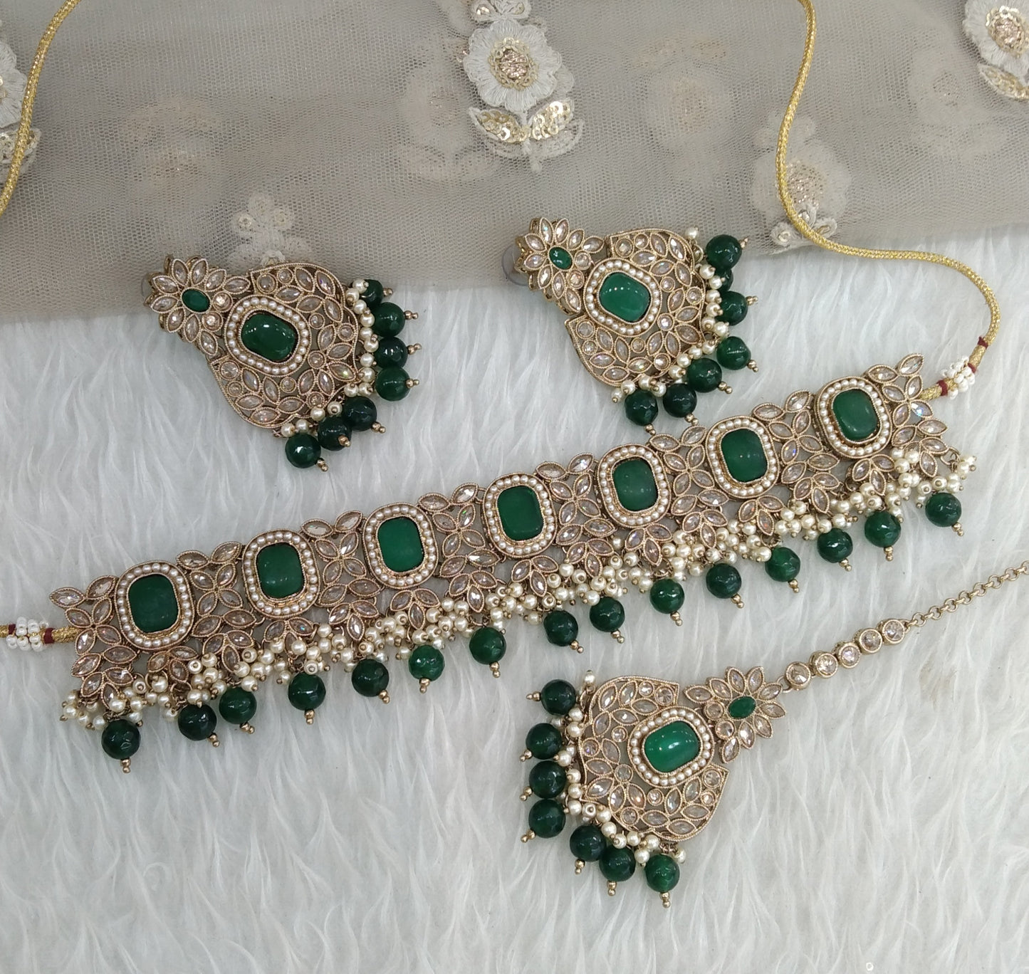 Green Choker Jewellery Creek Set