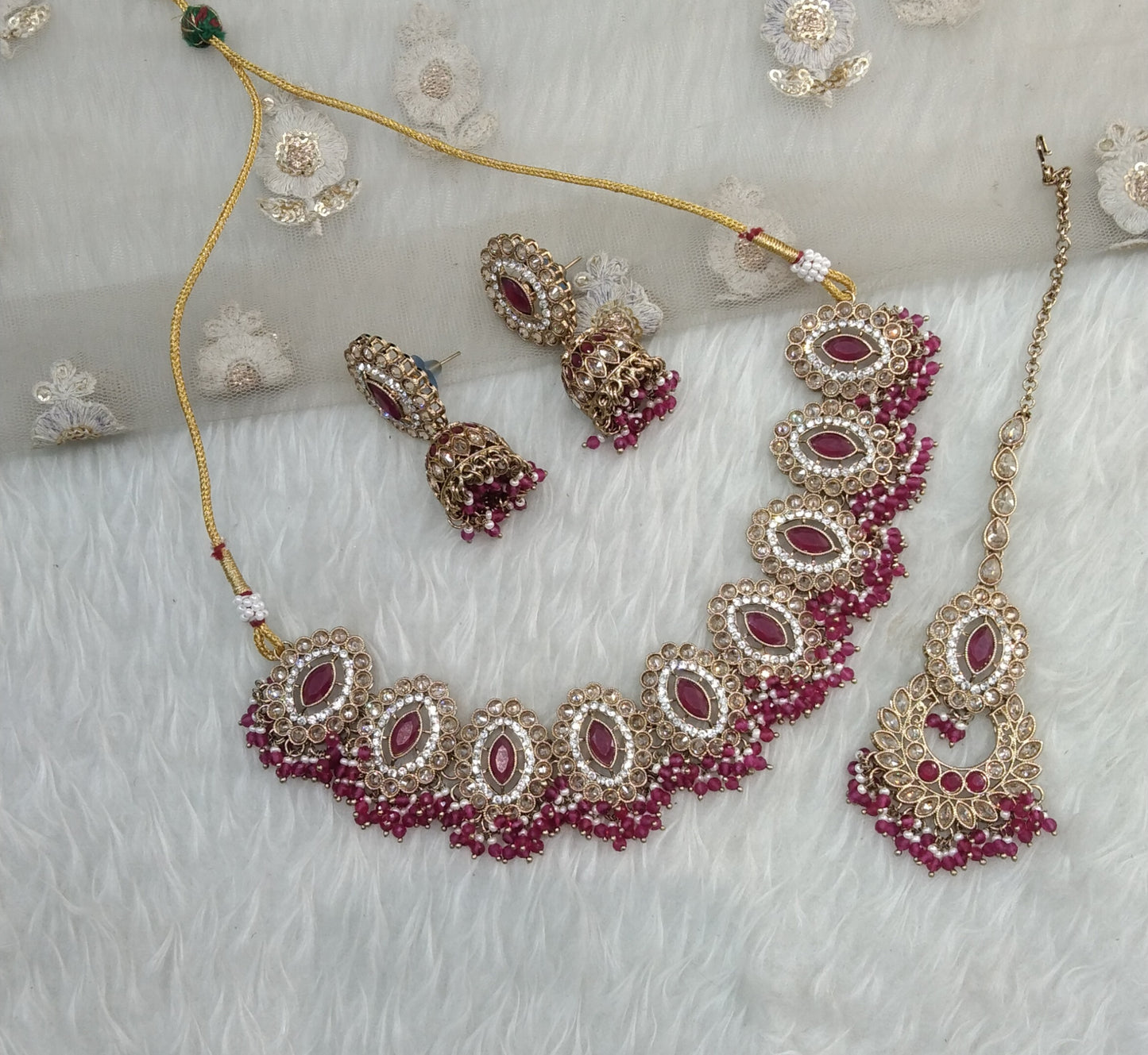 Majenta necklace Jewellery Inaaya Set