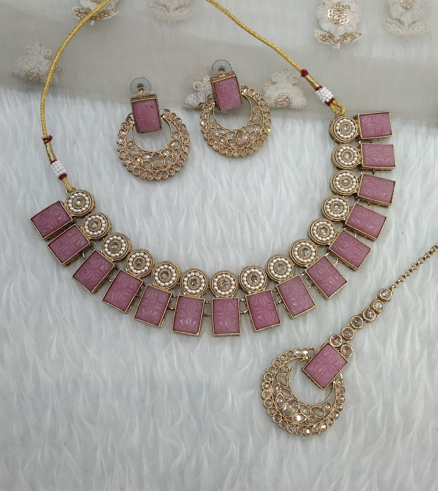 Pink necklace Jewellery Land  Set