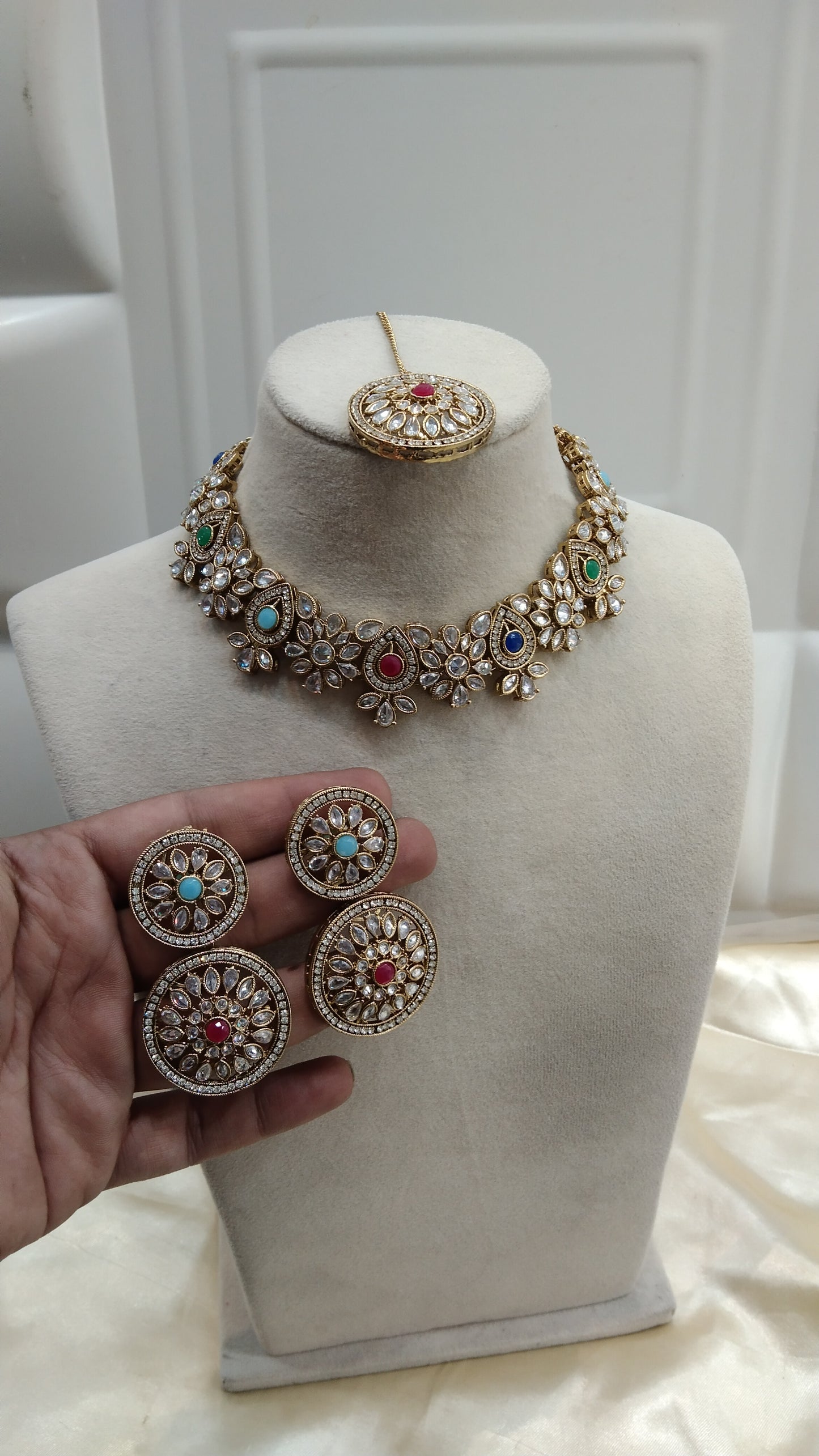 Multi Color Necklace Jewellery Tauranga Set