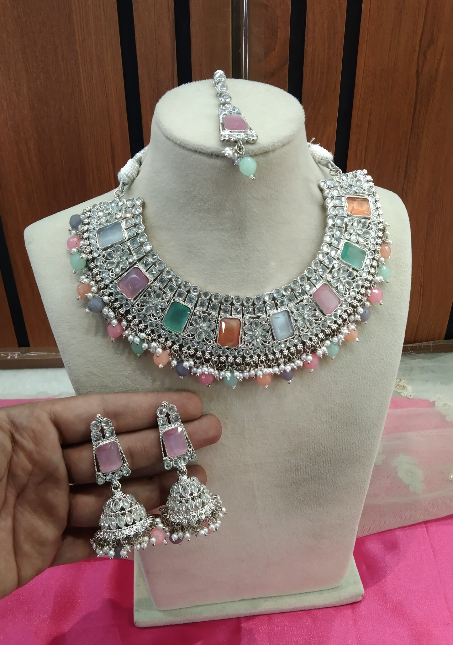 Silver Multi Necklace Jewellery Sunny Set