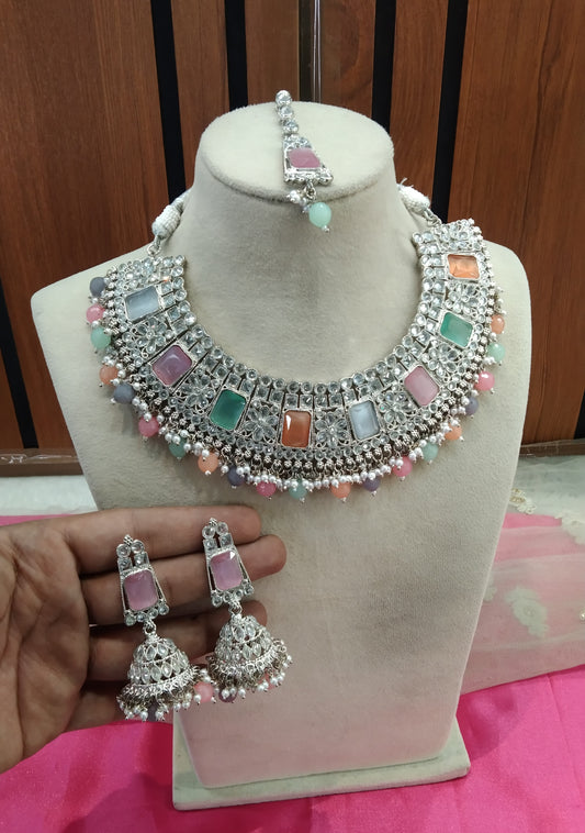 Silver Multi Necklace Jewellery Sunny Set