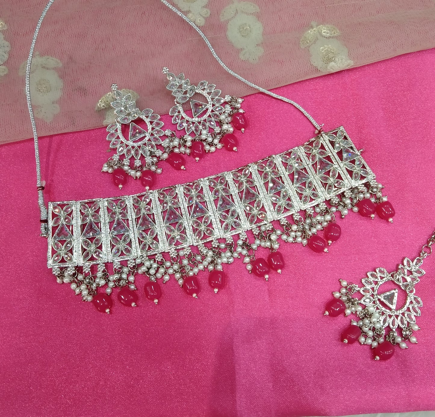 Silver Rani Choker Jewellery Armaan Set