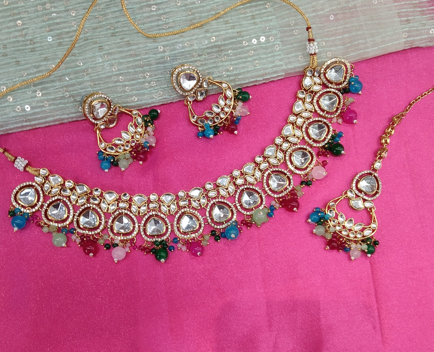 Multi Color Necklace Jewellery Sita Set