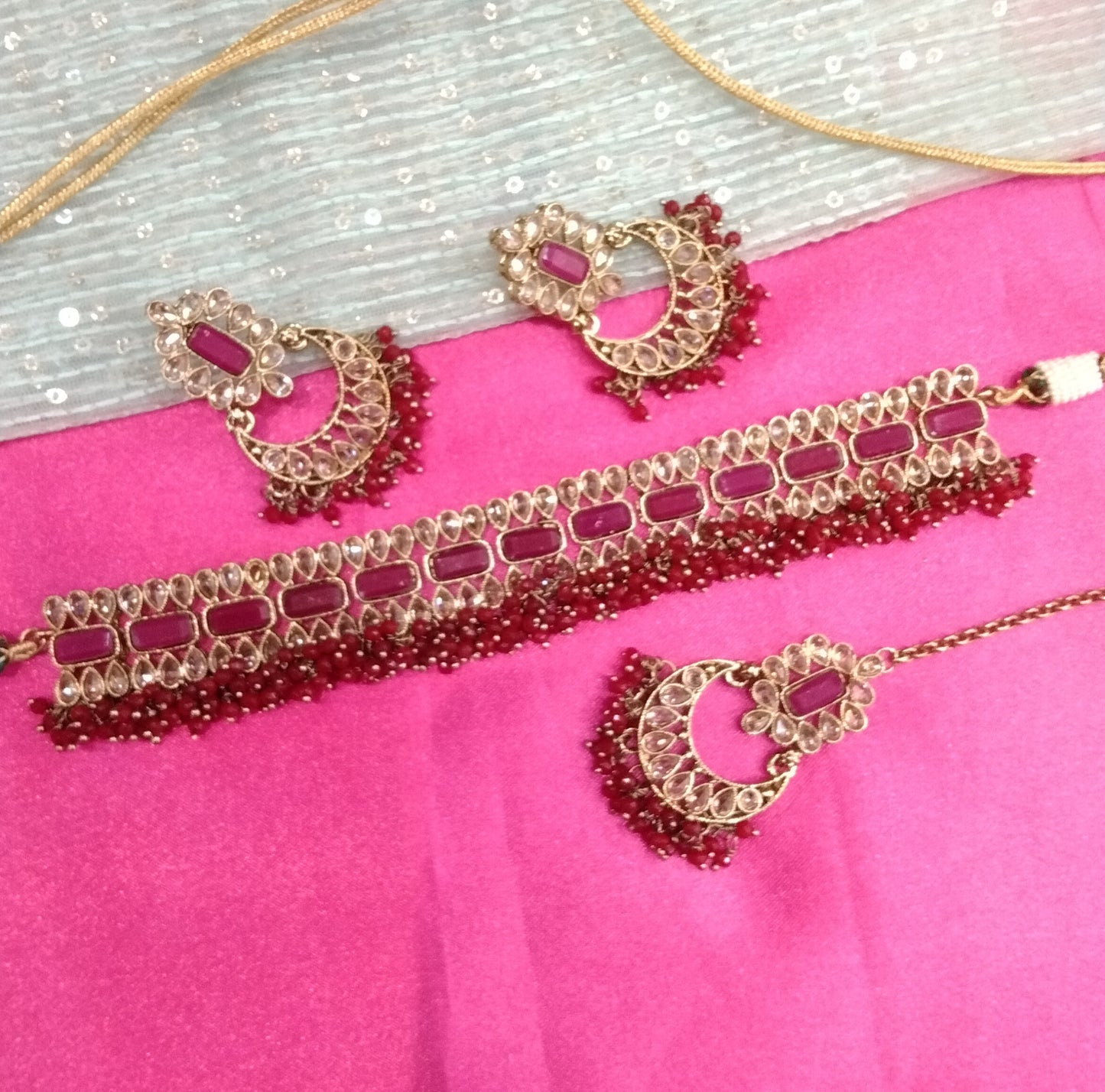 Majenta Choker Jewellery Ashley Set