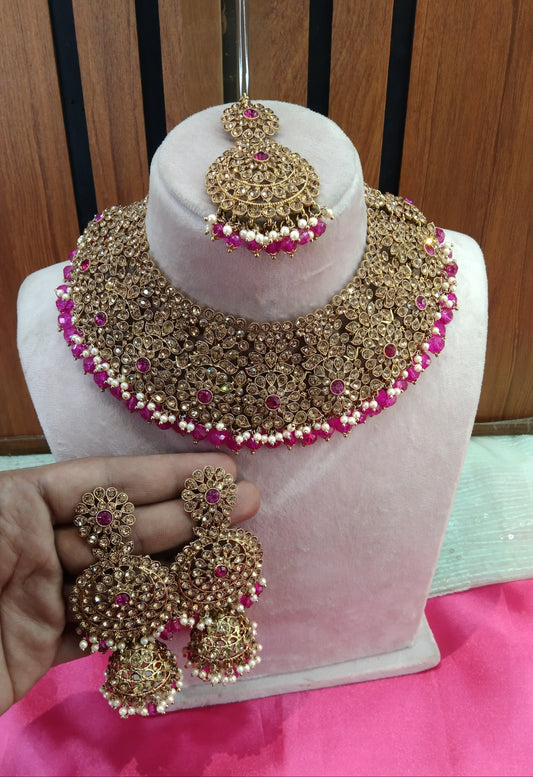 Rani Pink Necklace Jewellery Darwin Set
