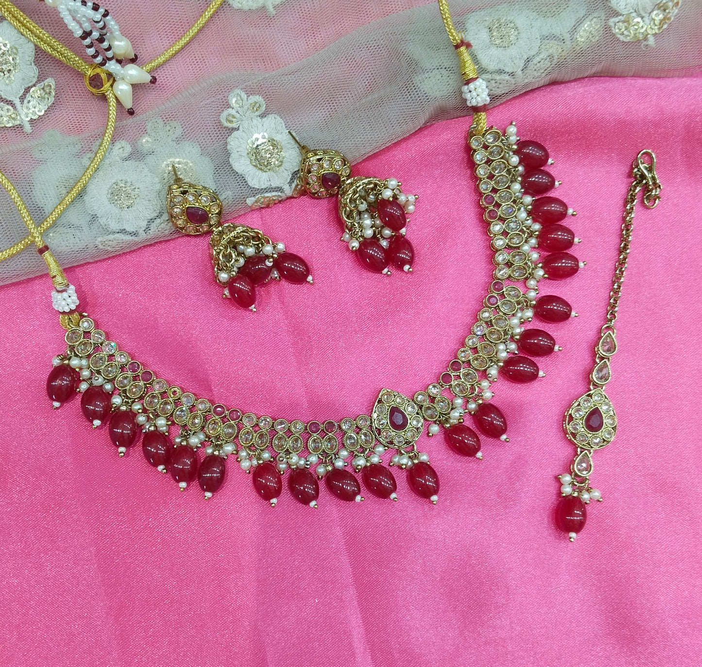 Ruby Necklace Jewellery Tauranga Set
